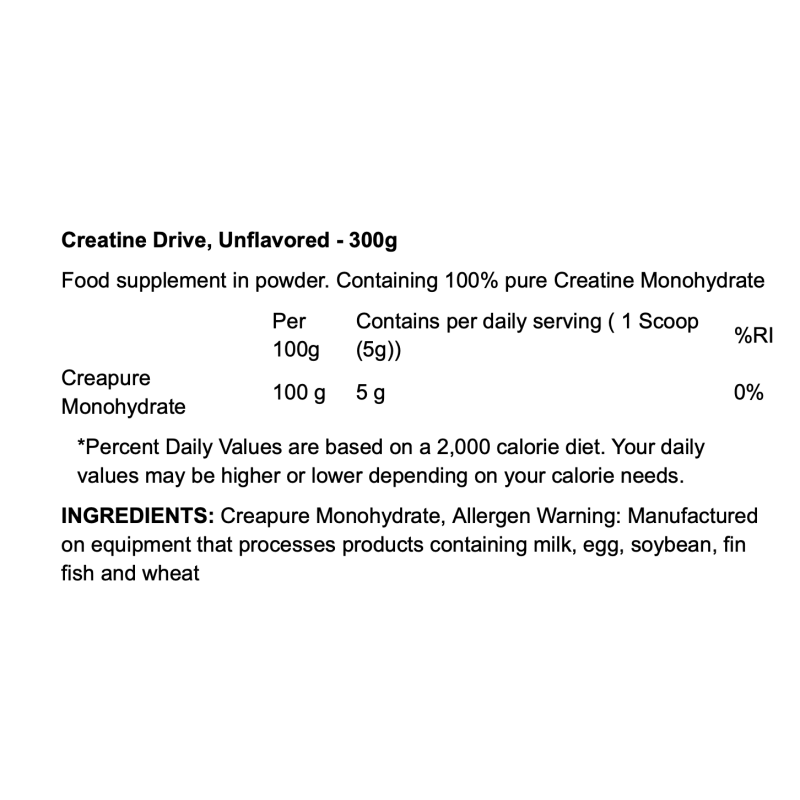Nutrex Creatine Drive – Créatine monohydrate pure pour force et masse musculaire