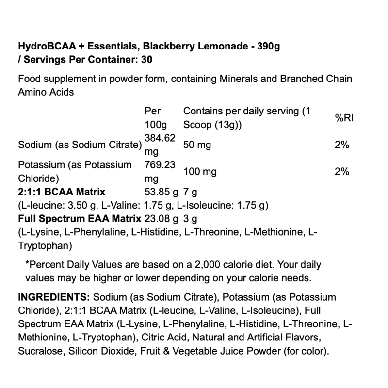ProSupps HydroBCAA + Essentials – Acides aminés BCAA + EAA pour récupération et performance