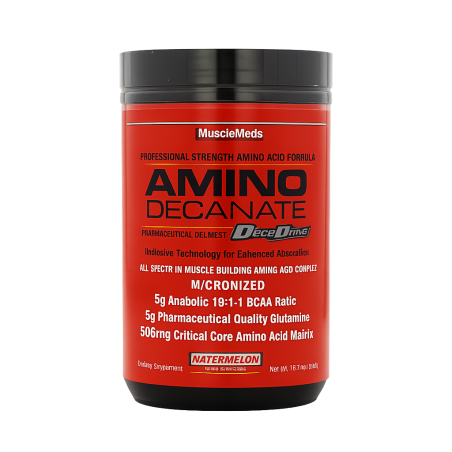 MuscleMeds Amino Decanate – Complexe complet d’acides aminés BCAA + Glutamine