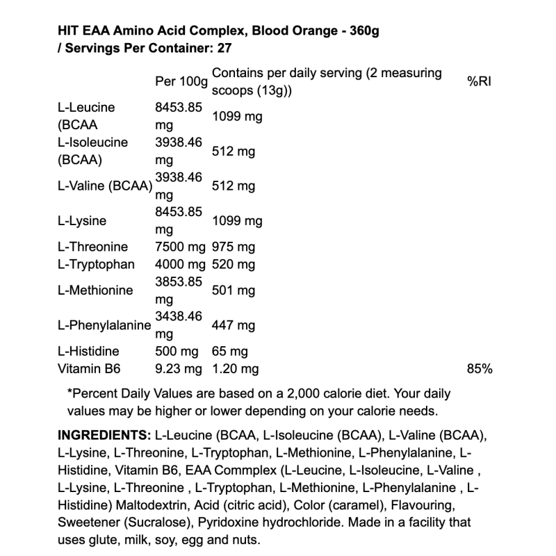 Dorian Yates HIT EAA Amino Acid Complex