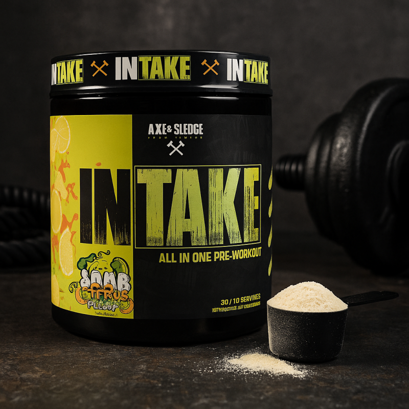Axe & Sledge Intake All in One Pre-Workout - Booster d’énergie complet Axe & Sledge Intake All in One Pre-Workout - Booster d’énergie complet