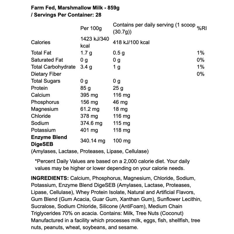 Axe & Sledge Farm Fed – Whey Isolate Grass-Fed de haute qualité