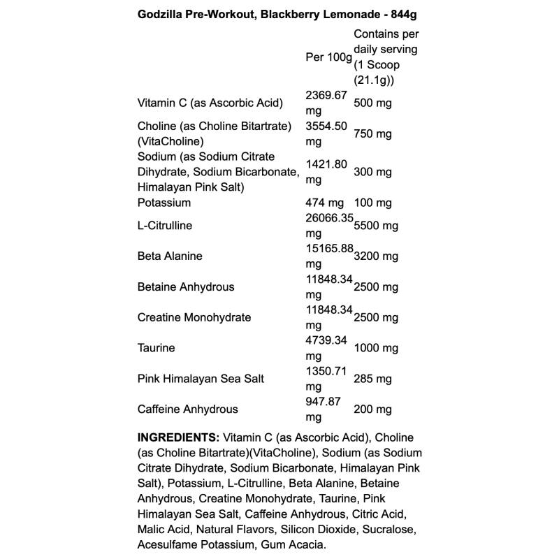 RYSE Godzilla Pre-Workout | Booster d’énergie et congestion musculaire extrême