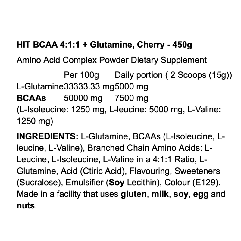 Dorian Yates HIT BCAA 4:1:1 + Glutamine