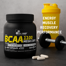 Olimp Nutrition BCAA 1100 Mega Caps – Acides aminés essentiels pour récupération et performance