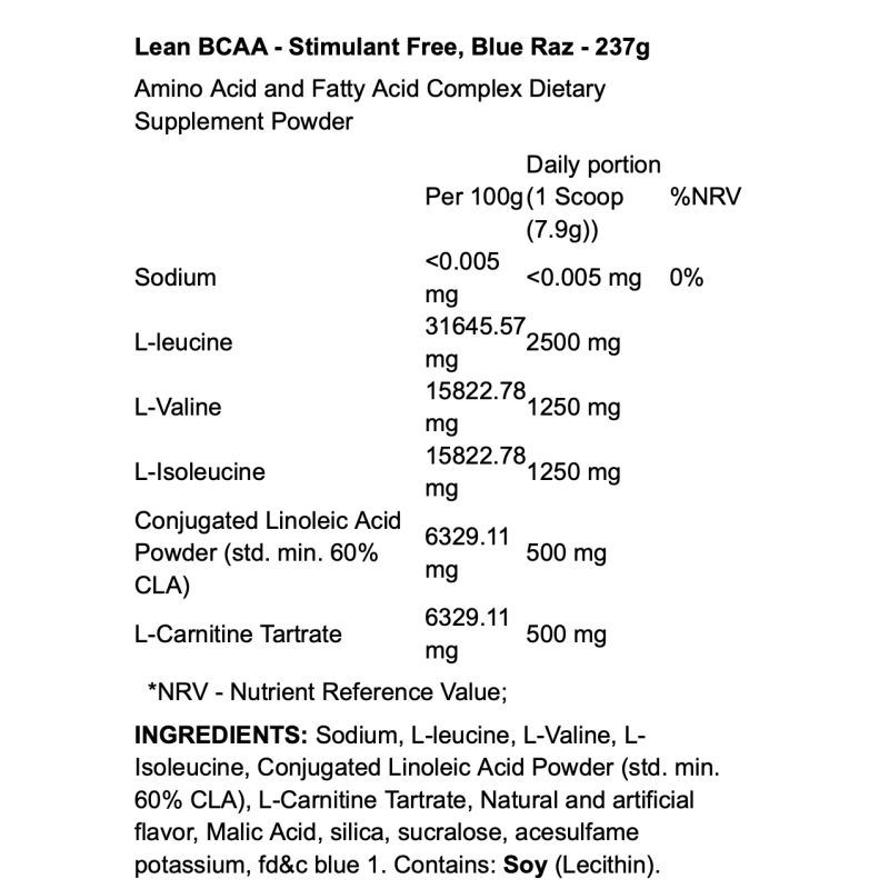 EVLution Nutrition Lean BCAA