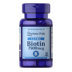 Puritan's Pride Biotin - Santé des cheveux, peau et ongles - 7500 mcg