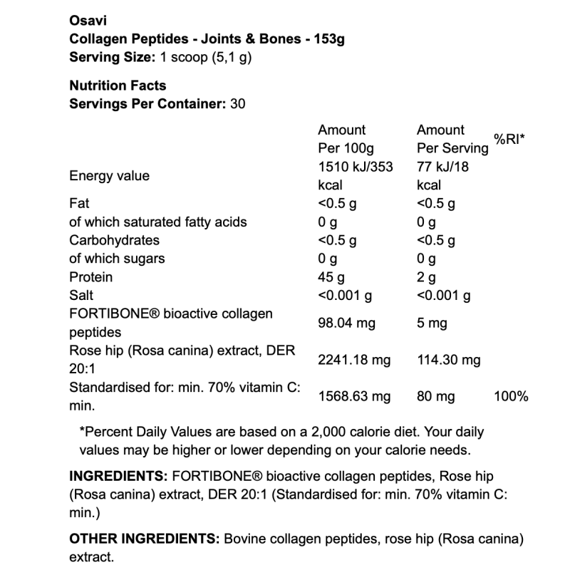 Collagène pour articulations et os – Osavi Collagen Peptides Joints and Bones