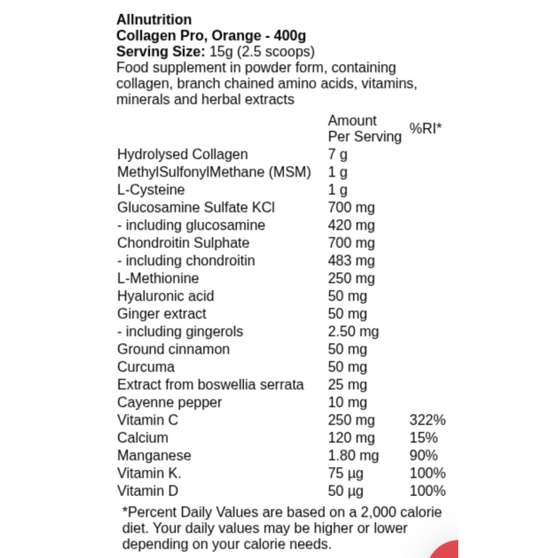 Allnutrition Collagen Pro – Collagène bovin pour articulations, beauté et récupération
